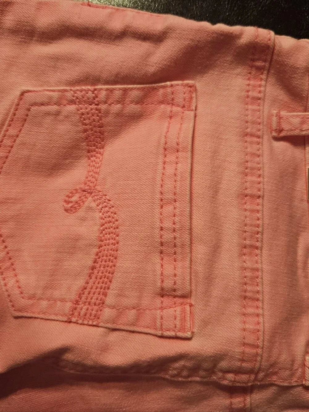 Justice Girls Coral Pink Denim Shorts Size 10